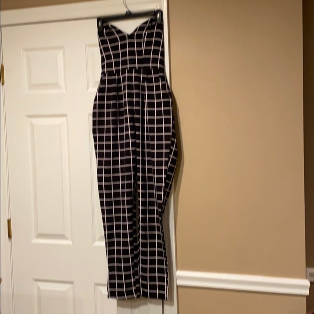 BooHoo strapless jumpsuit.
